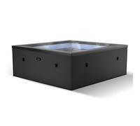 Wave Eco Foam Vasca idromassaggio | Spa portatile all'aperto con riscaldamento rapido | Materiale in PVC durevole | Configurazione semplice (Garda, Nero Carbone | 4 Persone)