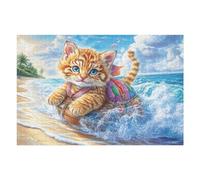 Wave Golden Cat Puzzle 1000 Pezzi Idea Regalo Compleanno Originale Rompicapo Premium Rilassamento E Divertimento Regalo Per Tutti 1000 PCS