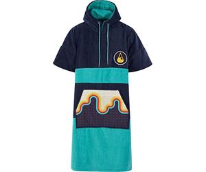 WAVE HAWAII Poncho Bluebow Surfponcho 100%cotone per corpi di 175 - 205 cm spogliatoio per nuoto, spiaggia, surf, asciugamano da bagno con poncho da bagno per donna e uomo e adulto, multicolore, L/XL