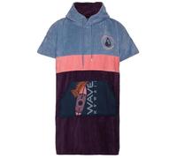 Wave Hawaii – Poncho da bagno Kiholo con cappuccio Unisex Taglia M 160-190 cm 100% cotone Blu
