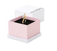 Wave heart 14k gold-plated ring with clear cubic zirconia