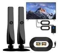 Wave Max, for Wavemax TV Antenna 2025, Indoor Antenna for Smart TV, HD Digital /Signal Booster with Crisp HDTV Display and Work with All TVs, Supports 4K,1080p for Local (2Pcs)