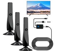 Wave Max TV Antenna 2025, Wave Max Pro Tv Antenna 2025, Upgraded Digital for Smart TV Indoor, Long Range Reception HD, Suction Cup Plug, Plug and Play (3PCS)