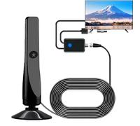 Wave Max TV Antenna 2025, Wave Max Pro Tv Antenna 2025, Upgraded Digital for Smart TV Indoor, Long Range Reception HD, Suction Cup Plug, Plug and Play (1PCS)