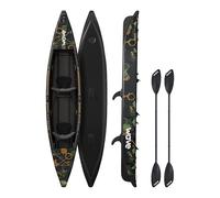 Wave Navigator 3.0 Kayak Gonfiabile - Cover rigida DropStitch a 2 posti con pagaia, pompa e sedile, stabile e portatile per laghi e fiumi