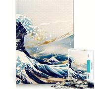 Wave Off Kanagawa Puzzle da 1000 pezzi per adolescenti divertimento stimolante per la mente,taglio di alta precisione,attività creativa rilassante e pausa rigenerante (38x52cm)