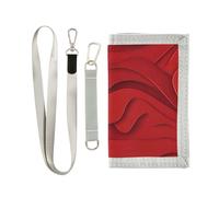 Wave Red San Valentino portafogli trifold per gli uomini per le donne nylon casual fold portafogli per gli uomini con cordino cartera para hombre, onda rosso San Valentino, 1 size