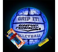 Wave Runner Pallavolo da pallavolo junior con luce LED che si illumina al buio, impermeabile, doppia allacciatura, per sport notturni e giochi, palla impermeabile per piscina, il colore può variare