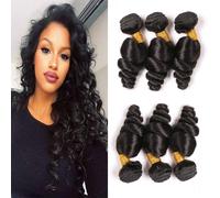 Wave sciolta 3 bundle Virgin Brasiliani Capelli umani 22 24 26 pollici 9A senza elaborato a doppia trama a doppia trama a doppia trame bundle natural