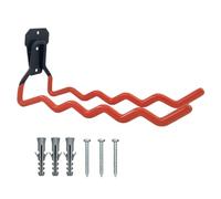 Wave Shape Steel Utility Mount Hanger Scooter Bike Tool Shed Storage Rack | Heavy Duty Steel Construction Features Wave Shaped Anti Slip Rubber Coating Securely Holding Heavy Tools Without Slipping