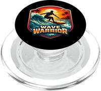Wave Warrior Surfer Citazione Amante Surf Board Ocean Fun PopSockets PopGrip per MagSafe