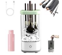 Wavearnn Electric Makeup Brush Cleaner, 2025 upgrade Electric Makeup Brush Automatic Cleaner, For Deep Cleaning All Types Of Brushes Set (White)