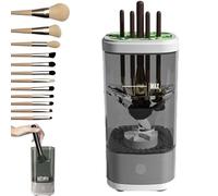 Wavearnn Electric Makeup Brush Cleaner, Fast Efficient Cleaning Drying, Rechargeable/Plug-In, Compact Lightweight, Suitable for Carry-On, Makeup Artist, Personal (Plug in,grey)