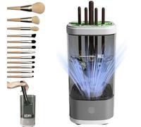Wavearnn Electric Makeup Brush Cleaner, Fast Efficient Cleaning Drying, Rechargeable/Plug-In, Compact Lightweight, Suitable for Carry-On, Makeup Artist, Personal (High configuration,grey)
