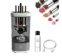 Wavearnn Electric Makeup Brush Cleaner, Wavearnn 2-in-1 Electric Makeup Brush Automatic Cleane, Washing, Air-Drying, For Deep Cleaning All Types Of Brushes Set (Charge,Gray)