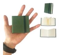 Waveaura Mini album da disegno da viaggio per acquerelli, 6 x 6 cm, con copertina in tessuto, 300 g/m², 63,5 kg, 20 fogli (300 g/m², colore verde, 1 pezzo)