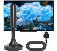 Wavemax, antenna TV Festberg Hitenna, DVB-T2, antenna per TV digitale Freeview Rewave, antenna per interni con segnale forte, antenna Smart TV esterna, supporta radio VHF/UHF/DAB/4K/1080P (516-17)