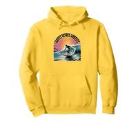 Waves Before Worries - T-shirt retrò con grafica Surf Sunset Felpa con Cappuccio
