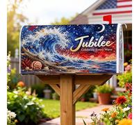Waves - Coperture magnetiche per cassette postali, protezione per cassetta postale estiva, decorazione da cortile, 53 x 65 cm