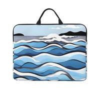 Waves Lapping At The Rocks Borsa per laptop da 14 pollici con fodera antiurto e design portatile, adatta per uso aziendale e quotidiano.