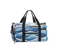Waves Lapping At The Rocks, borsone sportivo con scomparto per scarpe, leggero, da palestra, weekender, per uomini e donne, borsa da viaggio impermeabile con tasca bagnata
