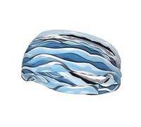 Waves Lapping at The Rocks, fascia sportiva alla moda, assorbe il sudore, elastica, traspirante, unisex, per corsa, fitness, yoga e altri sport