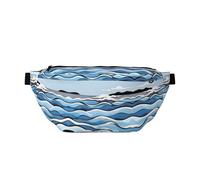 Waves Lapping At The Rocks, marsupio a tracolla grande, regalo per godersi sport, festival, allenamento, viaggi, corsa, casual, nero, taglia unica, Nero , Taglia unica
