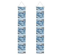 Waves lapping at the rocks stampa laurea portico banner segno, durevole Congrats Grad decorazioni per porte esterne