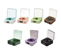 Waves - Lettore in vinile con Bluetooth, portatile, stile vintage, per camera da letto, feste, sport e tempo libero (nero)