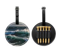 Waves Sea Sky - Borsa portaoggetti per tee da golf, solo per uomini, in poliuretano resistente, facile da trasportare, migliora l'esperienza di golf