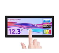 Waveshare 12.3 "capacitivo Touch Screen LCD, 600 Cd/M²1920x720 HDMI IPS pannello in vetro temperato supporta Jetson Nano/Windows/Tinker Board 2/Raspberry Pi 4B/3B+/3B/2B/B+/A+/Zero/Zero W/WH/Zero 2W