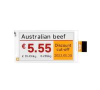 Waveshare 2.66inch E-Paper (G) Raw Display, 360x184, Red/Yellow/Black/White, SPI Communication, for Raspberry Pi/Jetson Nano/STM32