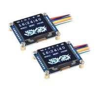 Waveshare 2PCS 1.5inch OLED Display Module 128x128 Pixels 16-bit Grey Level with Embedded Controller Communicating via SPI or I2C Interface