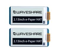 Waveshare 2PCS 2.13inch E-Ink Display HAT V4 Version Compatible with Raspberry Pi 4B/3B+/3B/2B/B Zero/Zero W/WH/Zero 2W Series Boards 250x122 Resolution SPI Interface Supports Partial Refresh