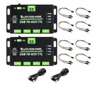 Waveshare 2PCS USB industriale a 4CH TTL Converter USB a UART con Multi Circuiti di Protezione Multi Supporto Sistemi
