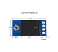 Waveshare 2X Display LCD da 1,3 Pollici per Raspberry Pi , Modulo Display IPS, Colori RGB 65K, Pixel 240X240