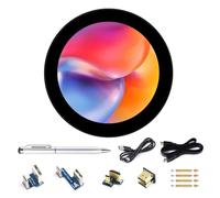 Waveshare 3.4inch HDMI Circular Touch Display, 800x800, IPS, Up to 10-Point Touch for Raspberry Pi 5 /for Raspberry Pi 4B /for Raspberry Pi 3B+ /for Raspberry Pi Zero 2 W/for Jetson Nano for Mini PC