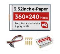 Waveshare 3.52inch e-Paper Display (B), e-Ink Display, 360x240, Red/Black/White, Compatible with Raspberry Pi 5/4B/3B/Zero/Zero W/Zero 2W/Pico/Pico, Support Jetson Nano/TX2/Xavier N/Orin and RDK X3