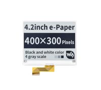 Waveshare 4.2inch E-Paper, 400x300 Resolution, Raw Display(Without PCB), Compatible with Raspberry/Jetson Nano/Nucleo Main Control Board