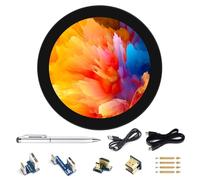 Waveshare 4inch HDMI Circular Touch Display, 720x720, IPS, Up to 10-Point Touch, for Raspberry Pi 5 / for Raspberry Pi 4B /for Raspberry Pi 3B+ /for Raspberry Pi Zero 2 W/for Jetson Nano for Mini PC