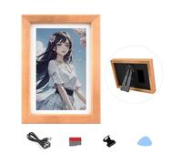 Waveshare 7.3inch E6 Full Color E-Paper With Solid Wood Photo Frame, Ultra-Long Standby, 800 x 480 Resolution(Batteries NOT Included)