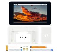 Waveshare 7inch Capacitive Touch Display For Raspberry Pi, With White Protection Case And 5MP Front Camera, 800x480 Pixels, DSI Interface