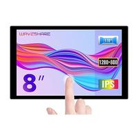 Waveshare 8inch Capacitive Touch Display Compatible with Raspberry Pi 4B/3B+/Jetson Nano Optical Bonding Toughened Glass Panel 1280×800 IPS Screen HDMI Interface HD Resolution Without Back Case
