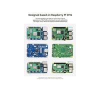 Waveshare Adattatore da CM4 A Pi 4B per Raspberry Pi CM4 con GPIO, PoE, , Compatibile, USB 3.0, Ethernet, Scheda di Espansione per RPi 4B.