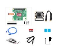 Waveshare AI Acce D Kit for Raspberry Pi 5, with 26 TOPS Computing Power Official Raspberry Pi AI HAT+(26T), 8MP IMX219-77 Camera, 27W Power Supply, 64GB TF Card, HDMI to Micro HDMI Cable, Cooler,etc