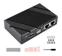 Waveshare CM5-DUAL-ETH-BOX-B, Gigabit/2.5G Dual Ethernet Mini-Computer (B) Based On Pi CM5(NOT Included), Dual RJ45 Ethernet Ports, Support 4K Display Output & Dual MIPI Interfaces