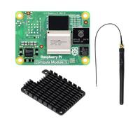 Waveshare CM5 Pi Compute Module 5，Comes with an Official Raspberry Pi CM5004016 (Without Wireless, 4GB RAM, 16GB eMMC Flash), an Antenna Kit and a HEATSINK