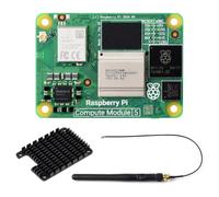 Waveshare CM5 Pi Compute Module 5,Comes with an Official Raspberry Pi CM5108032 (with Wireless, 8GB RAM, 32GB eMMC Flash), an Antenna Kit And a HEATSINK
