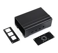 Waveshare Custodia in alluminio per Raspberry Pi 4 con ventola di raffreddamento e dissipatori di calore