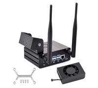 Waveshare Custodia in lega di alluminio per Jetson Orin, con ventola PWM di raffreddamento ufficiale, custodia per mini computer, supporto per fotocamera, compatibile con kit Jetson Orin Nano Super